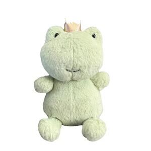 Jellycat Crowning Croaker Green Frog Plush Small With Crown